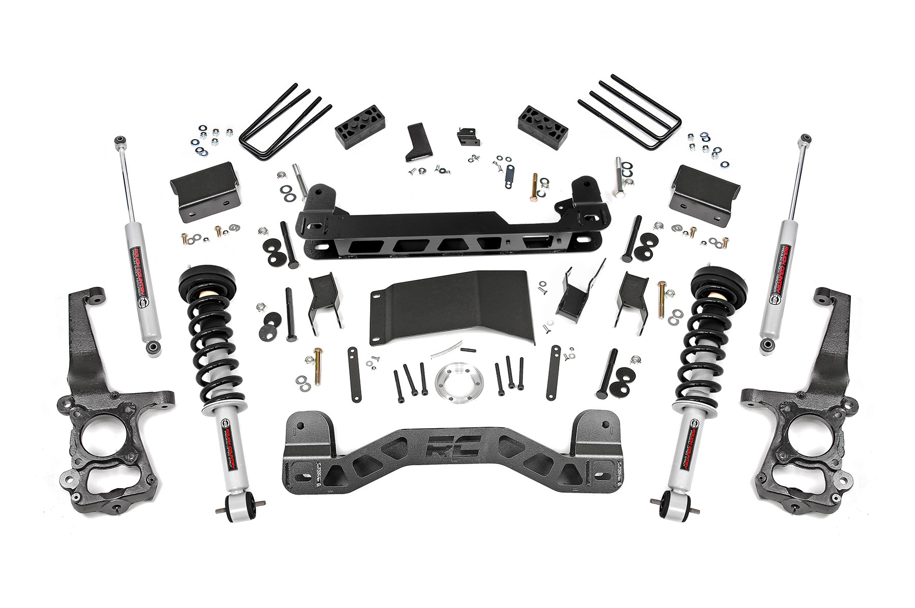 Rough Country 4 Inch Lift Kit N3 Struts Ford F-150 4WD (2015-2020)