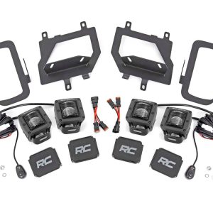 Rough Country LED Light Kit Fog Mount Dual 2″ Black Pairs SAE Ford F-150 (15-17)
