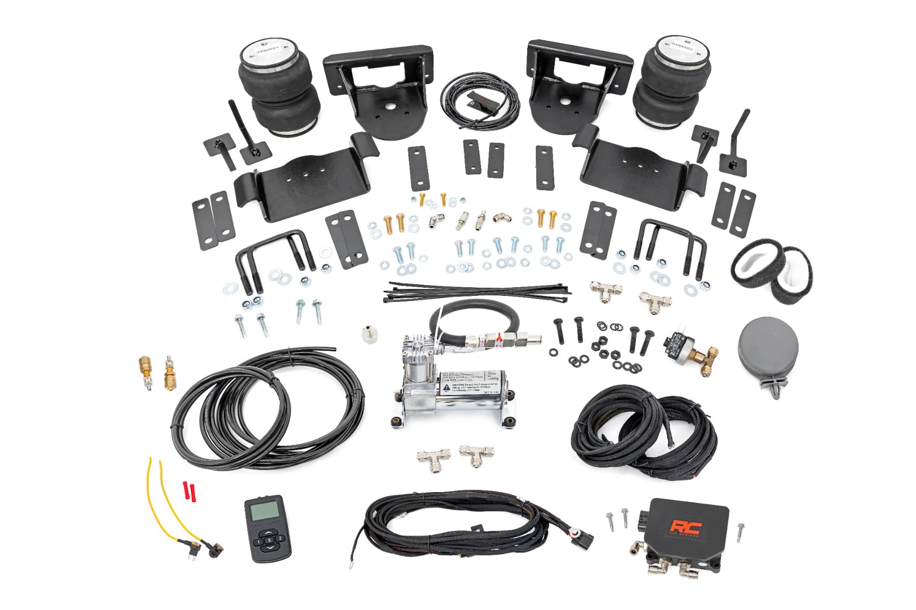 Rough Country Air Spring Kit w/compressor Wireless Controller 0-6″ Lifts Ford F-150 (15-20)