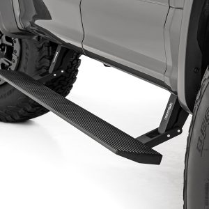 Rough Country Power Running Boards Dual Electric Motor Crew Cab Ford F-150/Lightning/F-250/F-350/Raptor (15-26)
