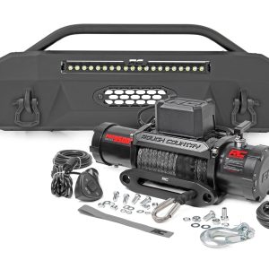 Rough Country Front Bumper Hybrid 20″ Blk LED Toyota Tacoma 4WD (2016-2023)