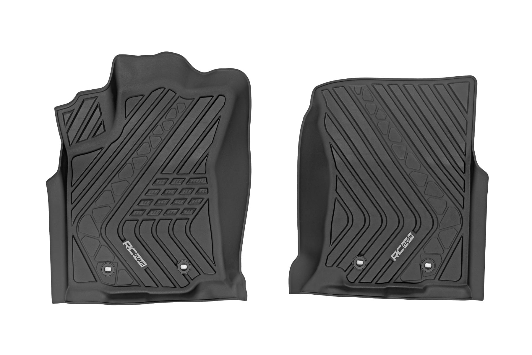 Rough Country Flex-Fit Floor Mats Front Toyota Tacoma 2WD/4WD (2016-2023)