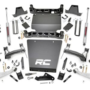 Rough Country 7 Inch Stamped Steel LCA Lift Kit Forged UCA Bracket N3 Struts Chevy/GMC 1500 (16-18)