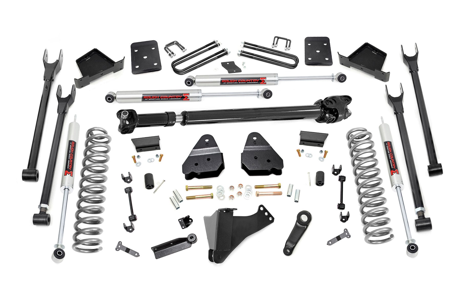 Rough Country 6 Inch Lift Kit 4-Link OVLD M1 Ford F-250/F-350 Super Duty 4WD (17-22)