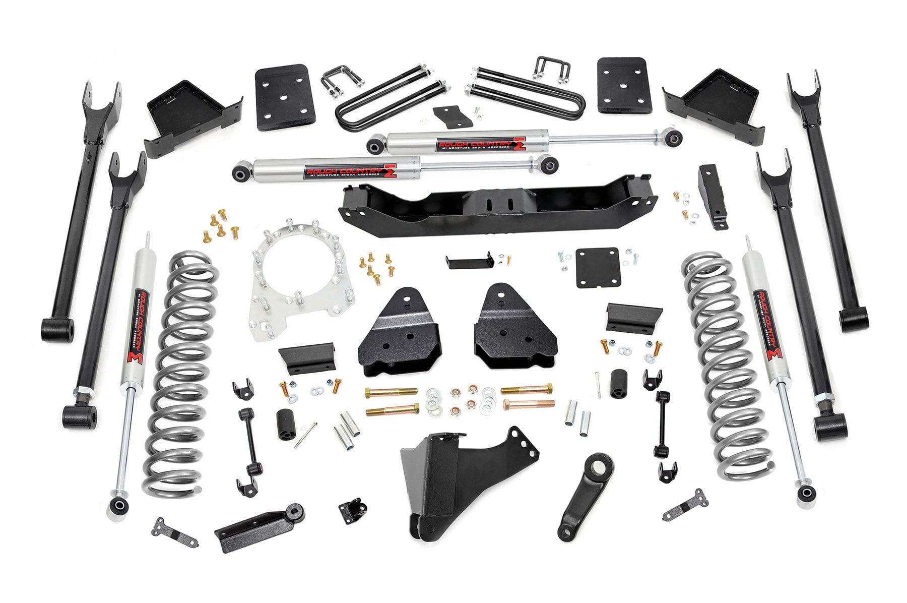 Rough Country 6 Inch Lift Kit 4-Link No OVLD M1 Ford F-250/F-350 Super Duty (17-22)