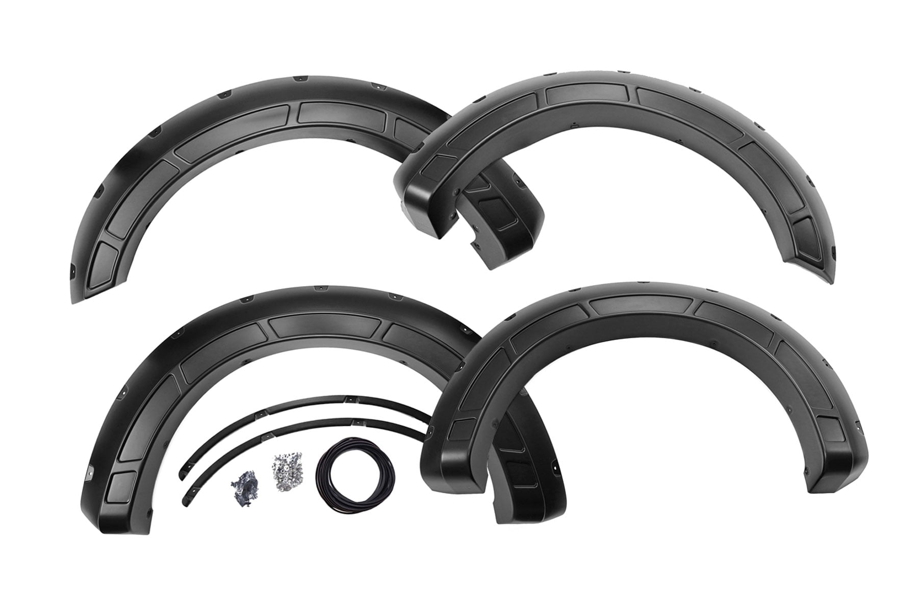 Rough Country Fender Flares Defender G1 Absolute Black Ford F-250/F-350 Super Duty (17-22)