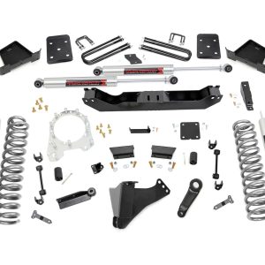 Rough Country 6 Inch Lift Kit OVLD M1 Shocks Ford F-250/F-350 Super Duty 4WD (17-22)