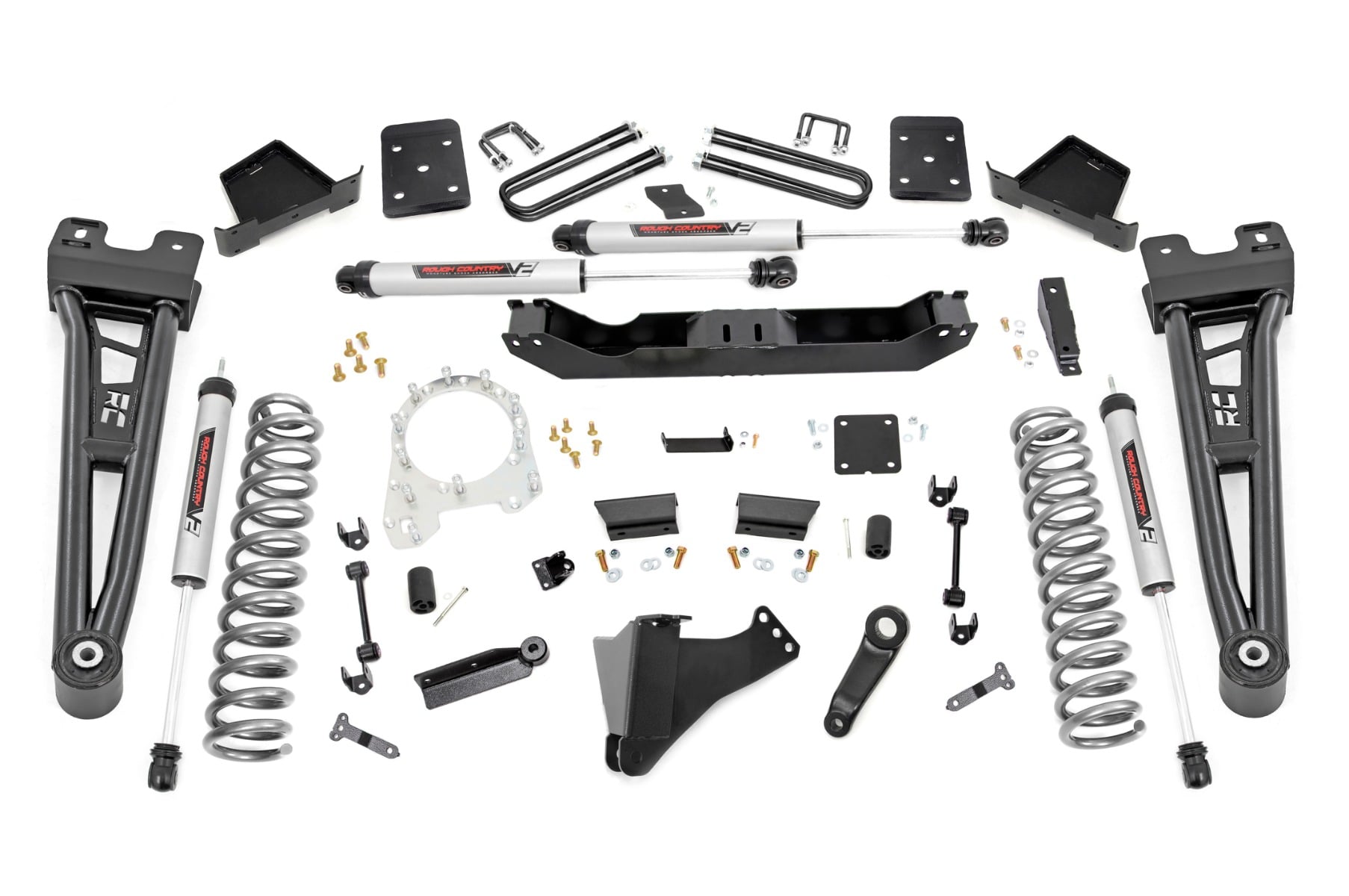 Rough Country 6 Inch Lift Kit OVLD V2 Shocks Ford F-250/F-350 Super Duty 4WD (17-22)