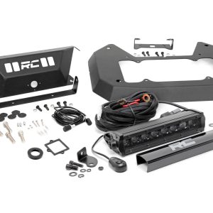 Rough Country Spare Tire Carrier Delete 8 Inch BLK Ser LED Jeep Wrangler JL (18-24)