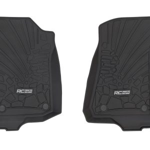 Rough Country Flex Fit Floor Mats FR 4 Door Jeep Wrangler Unlimited 4WD (2018-2026)