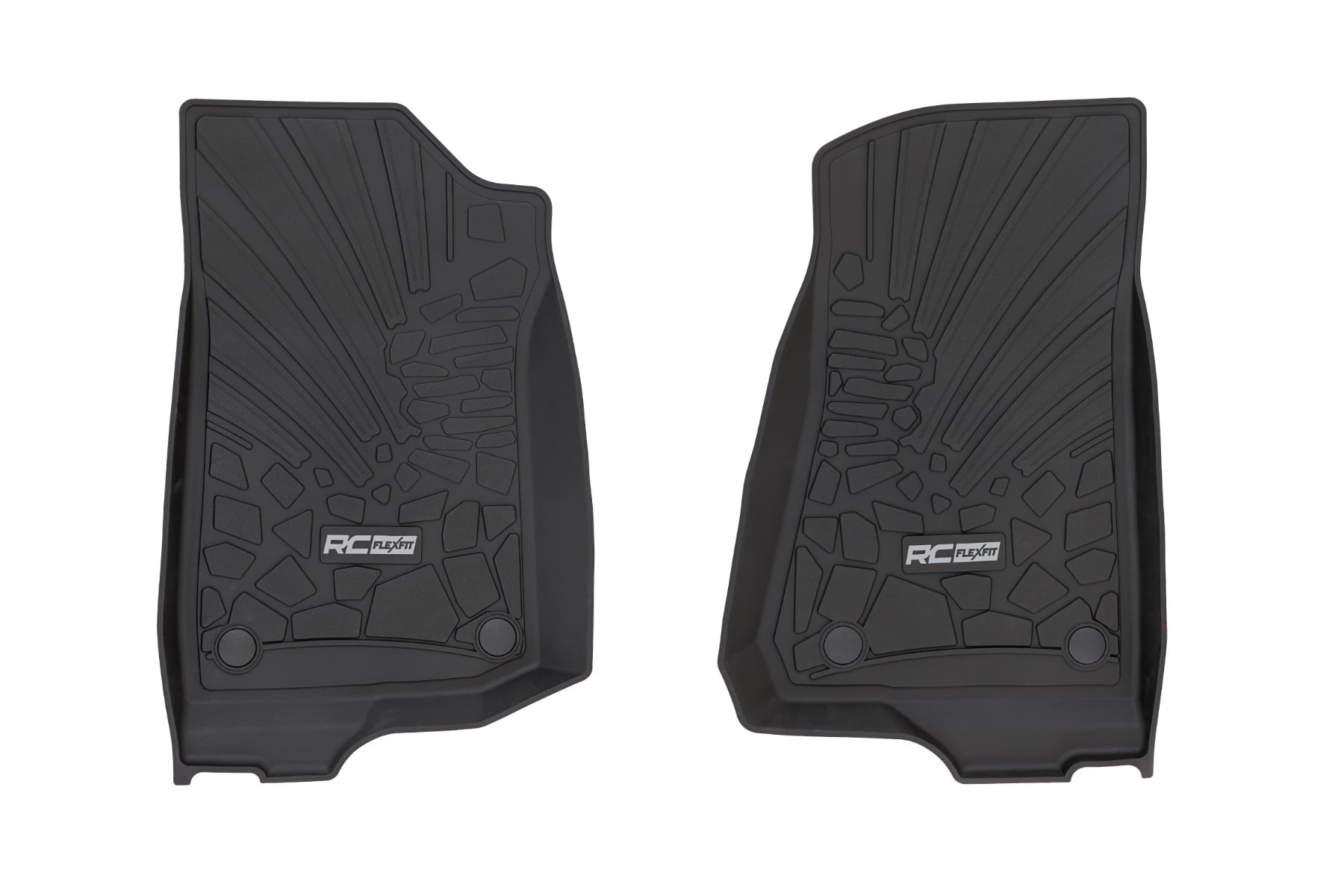 Rough Country Flex Fit Floor Mats FR 2 Door Jeep Wrangler JL 4WD (2018-2026)