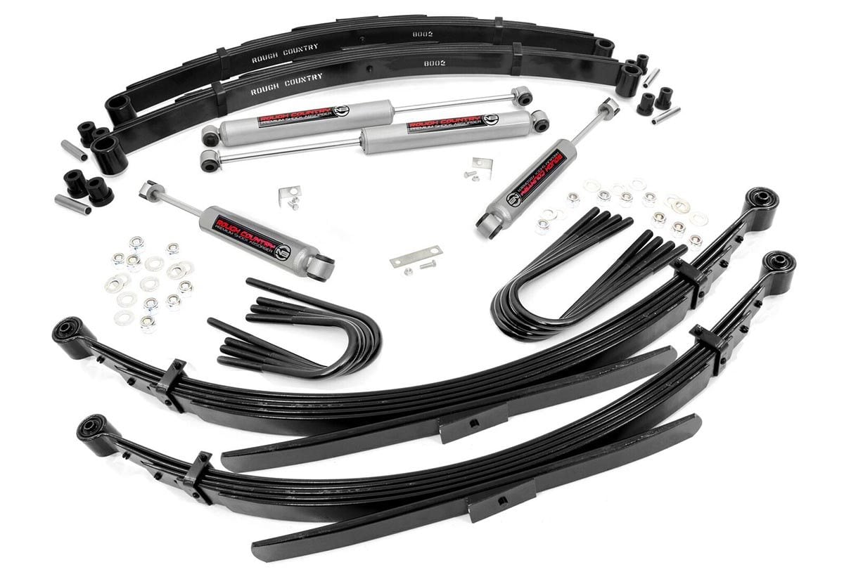 Rough Country 2 Inch Lift 52 Inch Rear Springs Chevy/GMC 3/4-Ton Suburban/C25/K25 Truck (73-76)