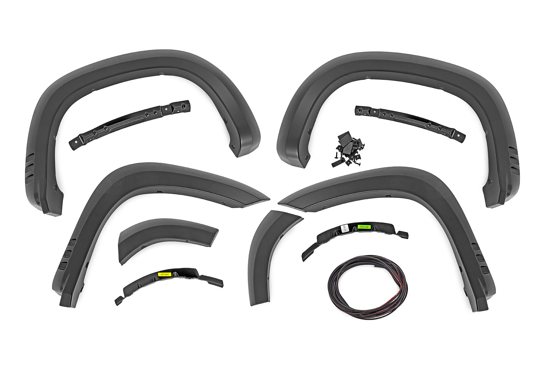 Rough Country SF1 Fender Flares GAN Silver Ice Metallic Chevy Silverado 1500 (19-26)
