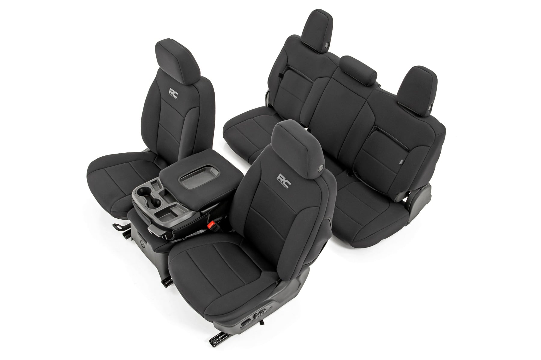 Rough Country Seat Covers FR 40/20/40 RR 60/40 Chevy/GMC Sierra 1500 (19-26)/Silverado 1500 (19-26)