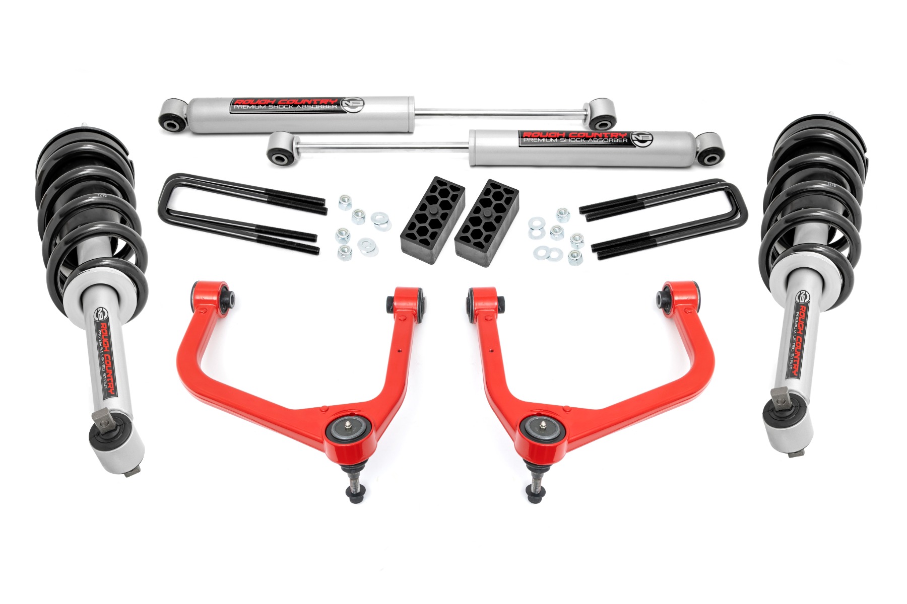 Rough Country 3.5 Inch Lift Kit N3 Struts GMC Sierra 1500 2WD/4WD (2019-2024)