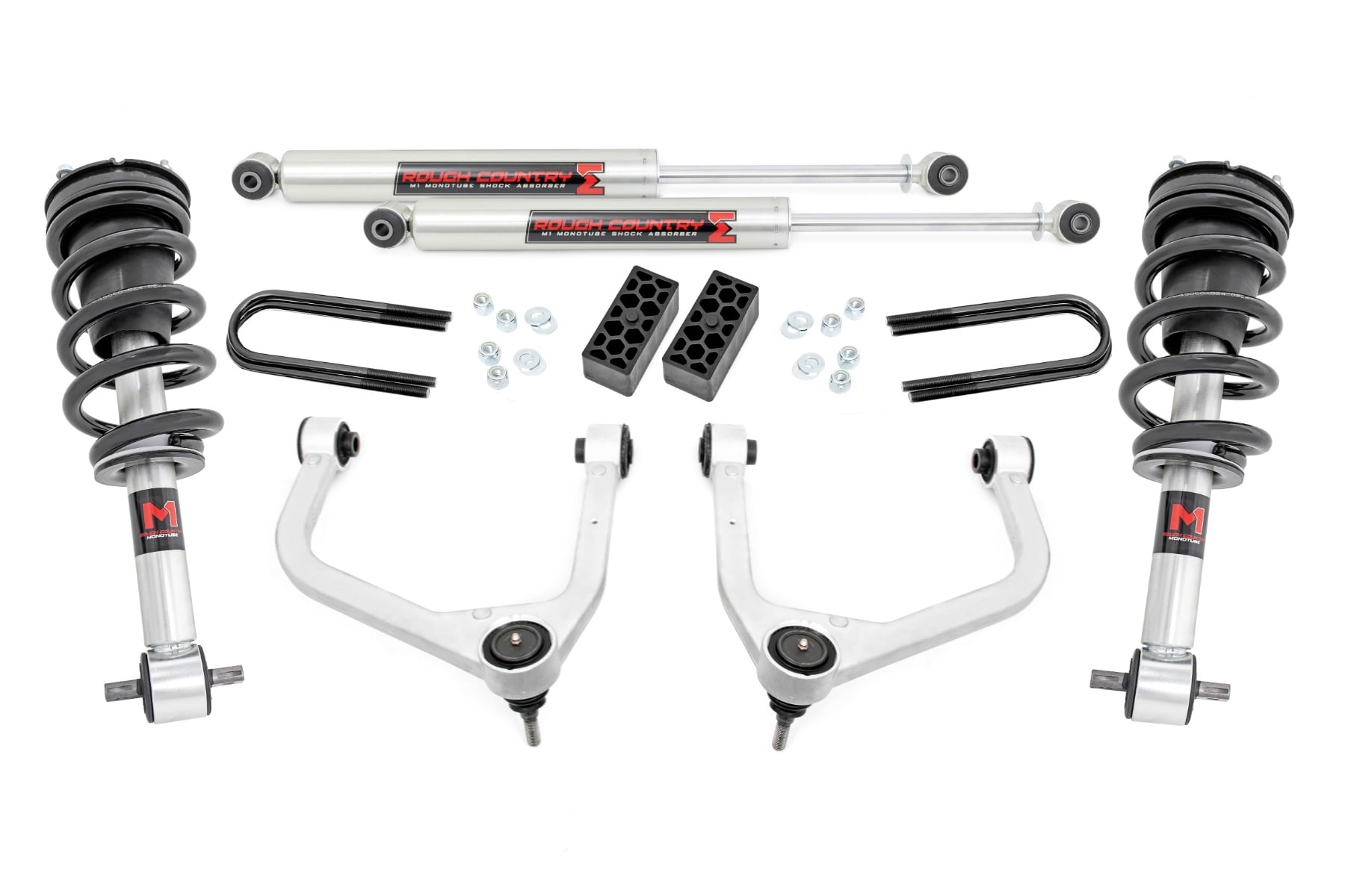 Rough Country 3.5 Inch Lift Kit M1 Rear Mono Leaf Chevy Silverado 1500 2WD/4WD (25-26)