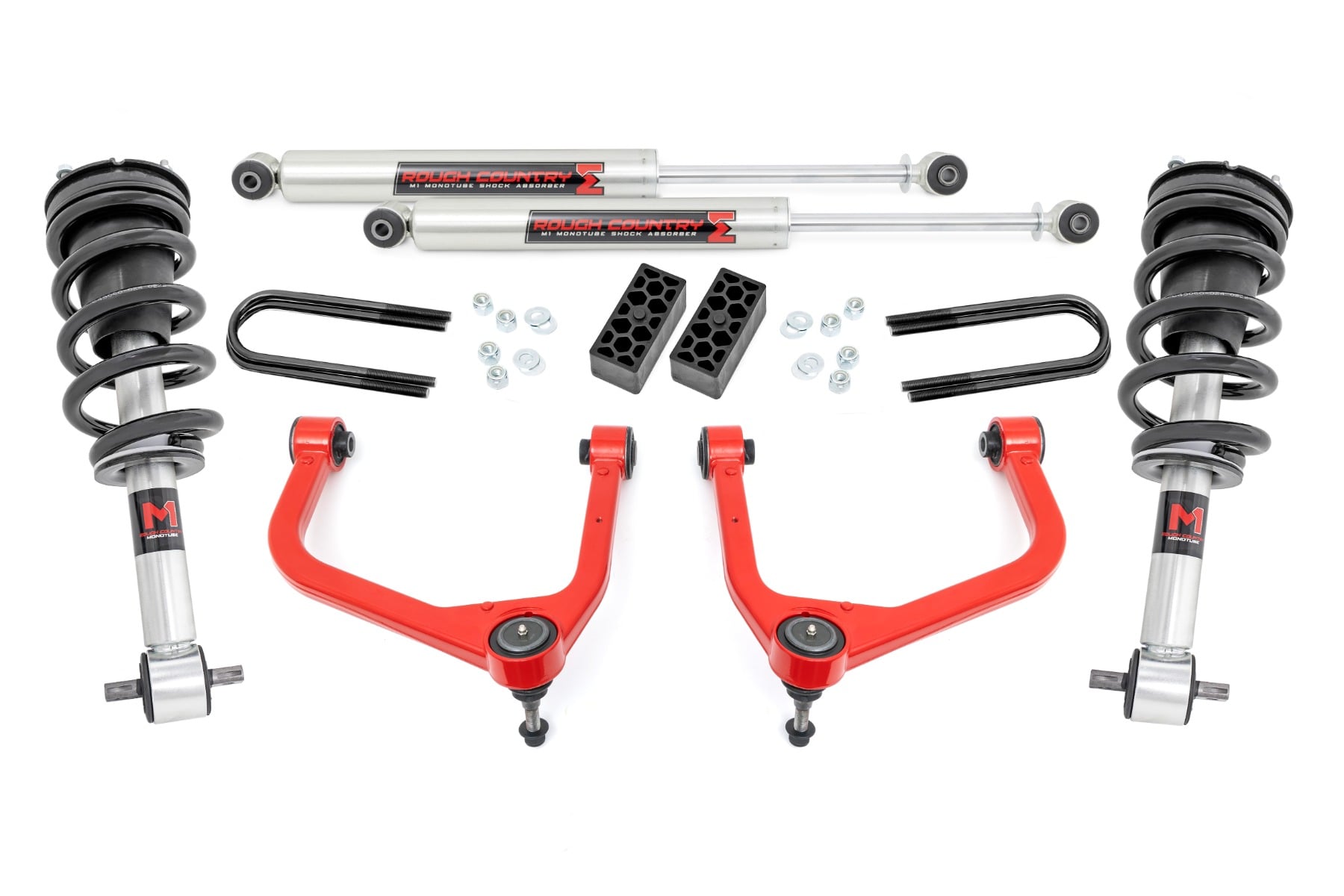 Rough Country 3.5 Inch Lift Kit M1 Rear Mono Leaf Chevy Silverado 1500 2WD/4WD (25-26)
