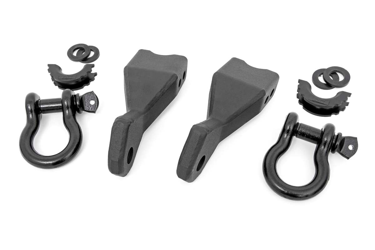 Rough Country Tow Hook Brackets D-Ring Combo Chevy Silverado 1500 2WD/4WD (2019-2022)