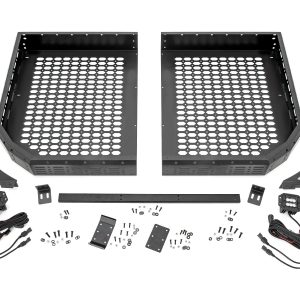 Rough Country Cargo Rack Dual 2″ Black LED Pairs Flush Mount Polaris Ranger XP 1000
