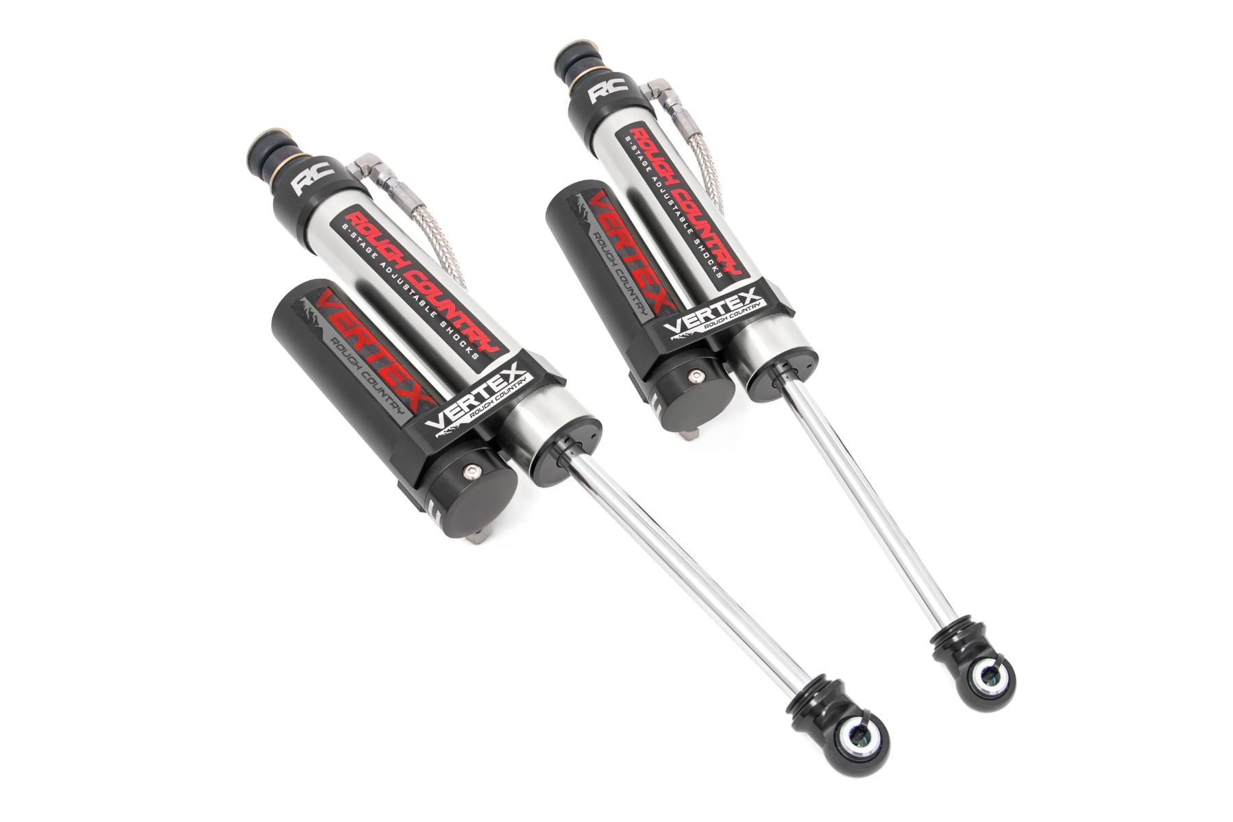 Rough Country Vertex 2.5 Reservoir Rear Shocks 6-7.5″ Ram 1500 2WD/4WD (2019-2026)