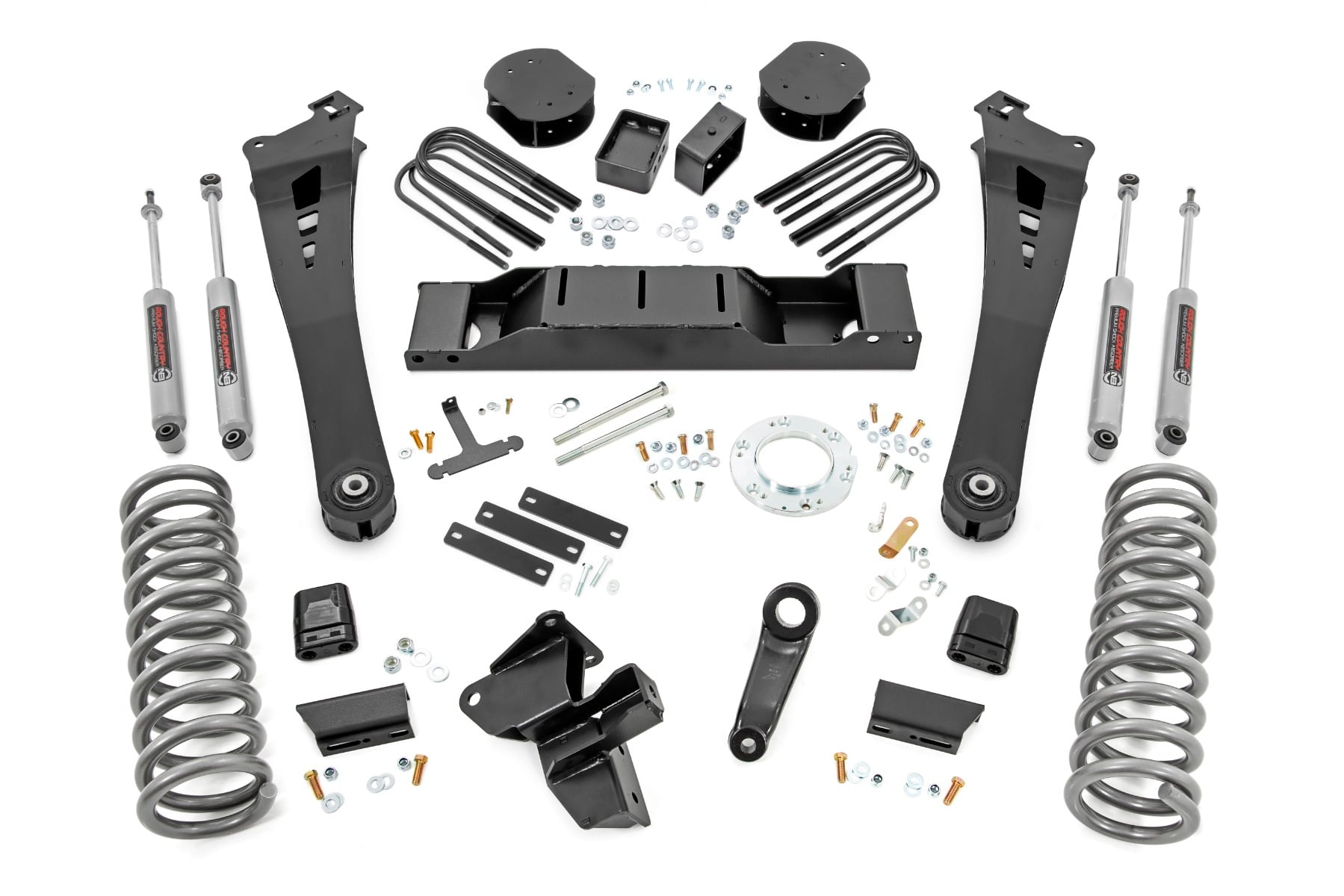 Rough Country 5 Inch Lift Kit DRW OE Rear Air Ram 3500 4WD (2020-2024)