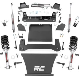 Rough Country 4 Inch Lift Kit AT4/Trailboss N3 Struts Chevy/GMC Sierra 1500 (19-24)/Silverado 1500 (19-24)