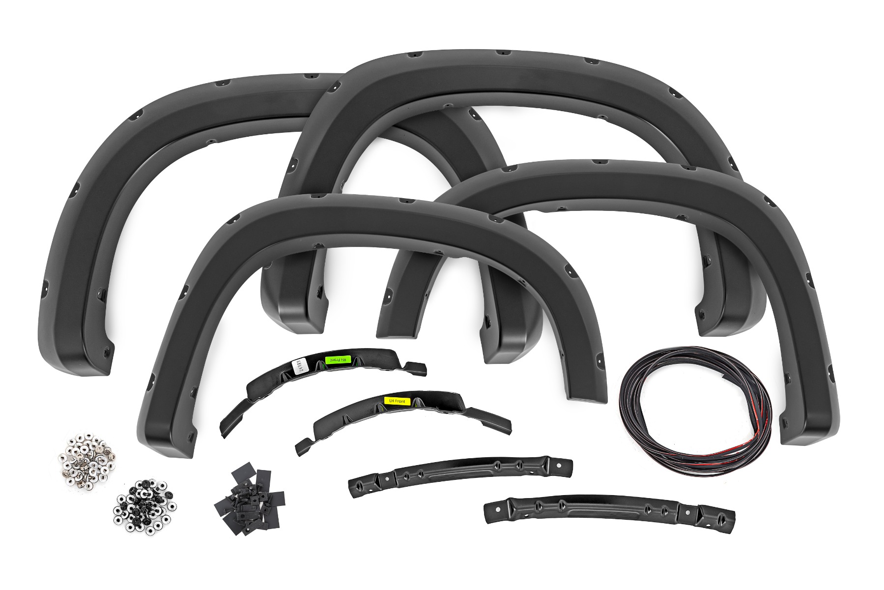 Rough Country Pocket Fender Flares GBA Black Chevy Silverado 1500 2WD/4WD (2022-2026)