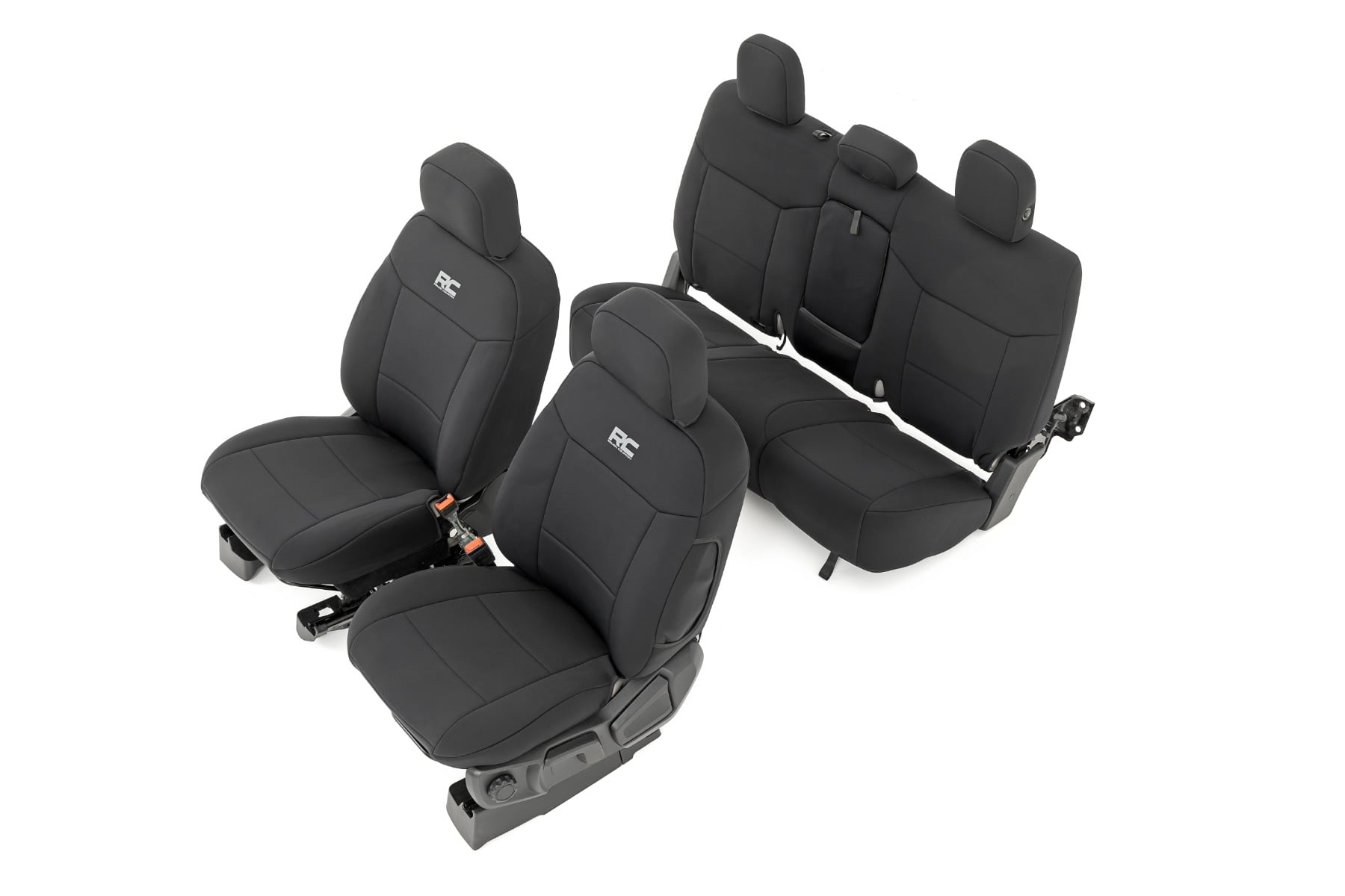 Rough Country Seat Covers FR Bucket and RR Bench Ford Ranger 2WD/4WD (2019-2026)