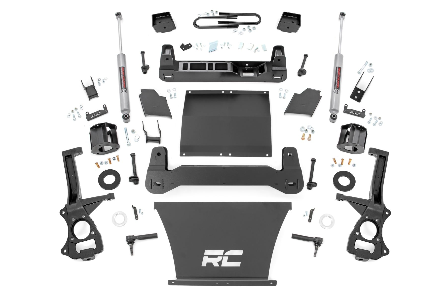 Rough Country 6 Inch Lift Kit Mono Leaf Rear N3 GMC Sierra 1500 2WD/4WD (2019-2024)