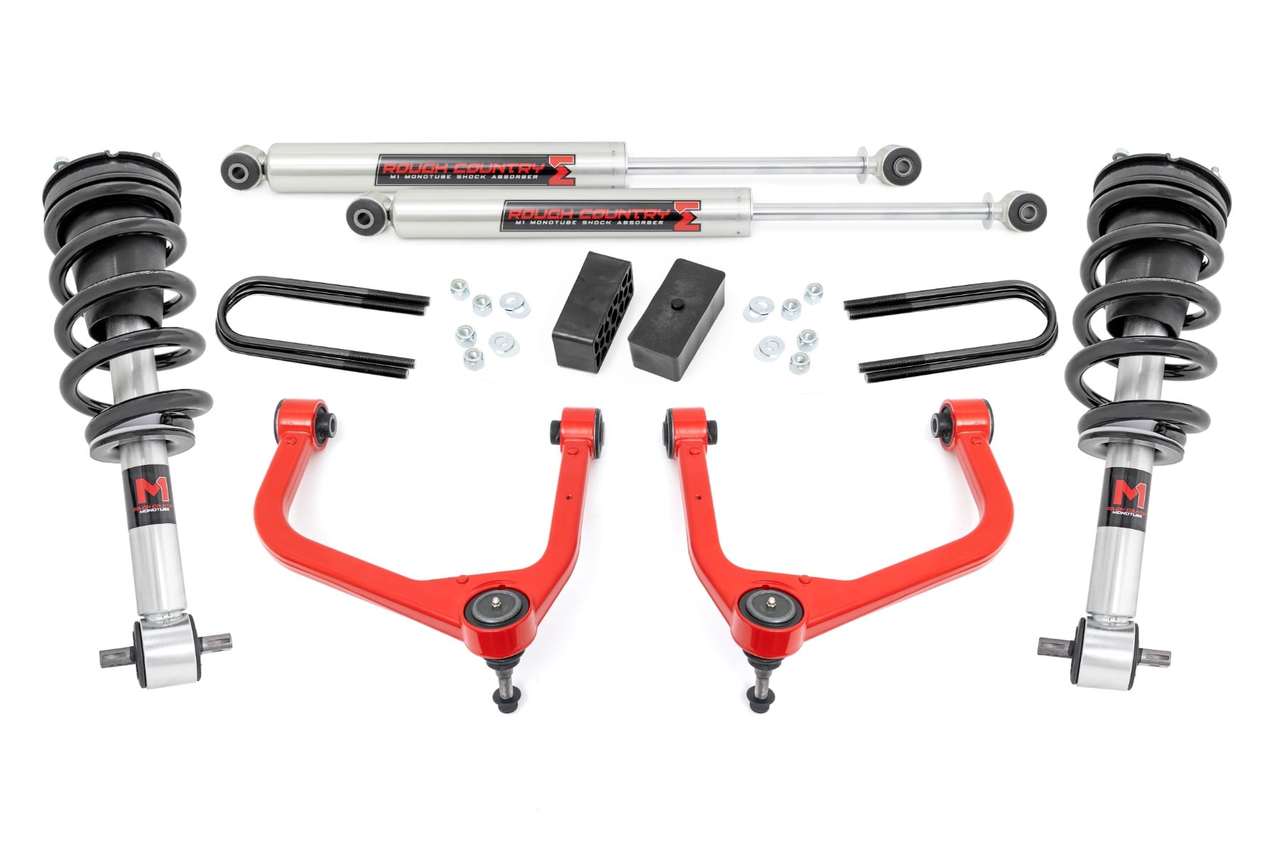 Rough Country 3.5 Inch Lift Kit Mono Leaf Rear M1 Struts/M1 GMC Sierra 1500 (19-24)