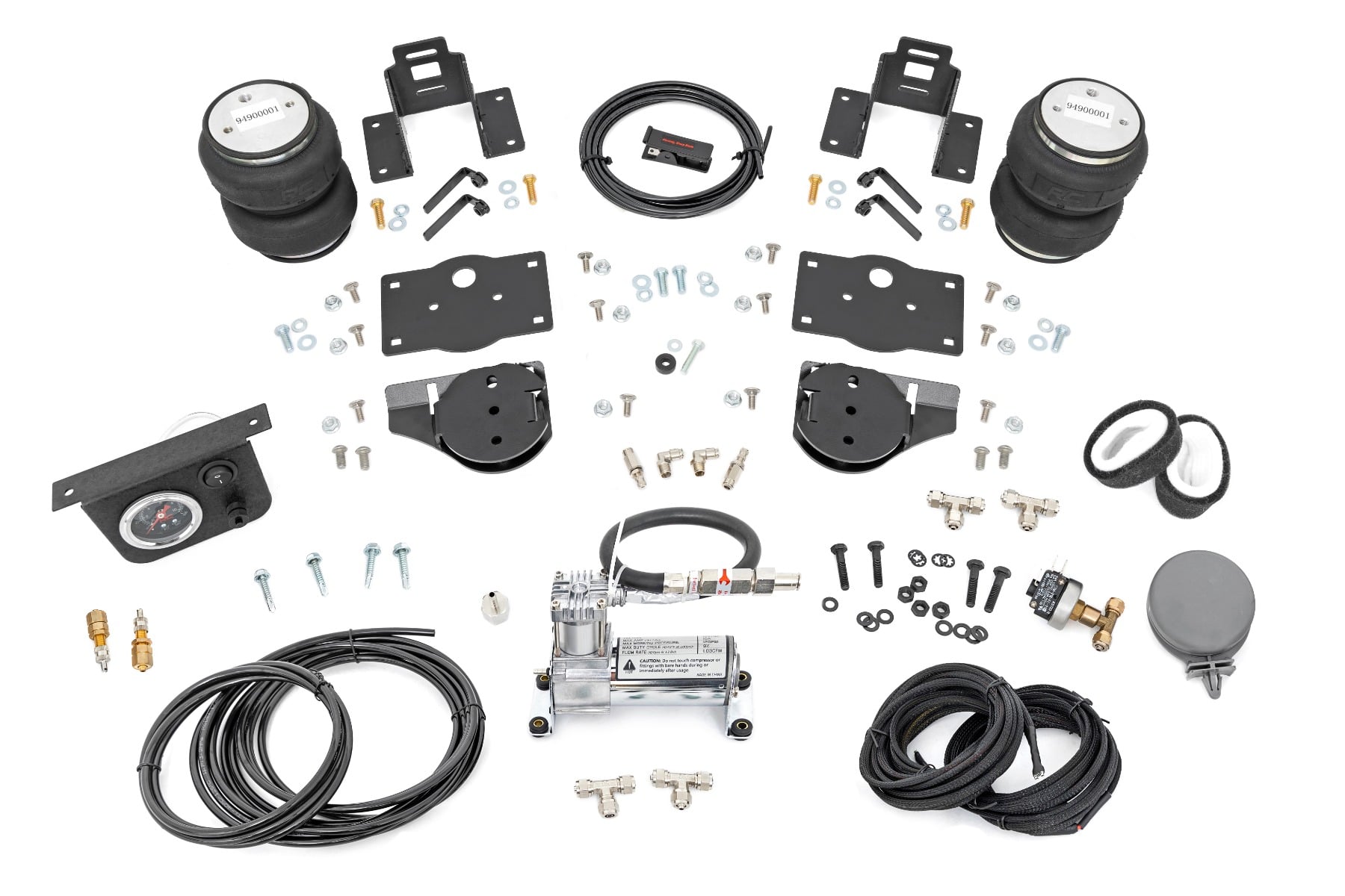 Rough Country Air Spring Kit w/compressor Ram 1500 4WD (2019-2026)