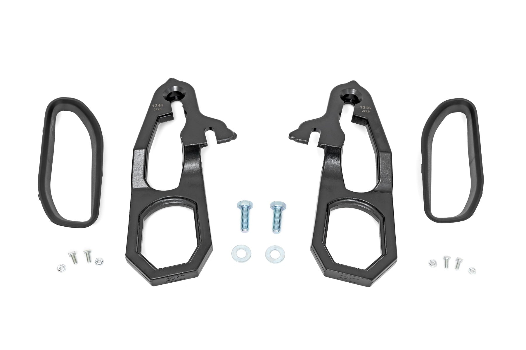 Rough Country Tow Hook Brackets & Bezel Combo Ram 1500 2WD/4WD (2019-2024)