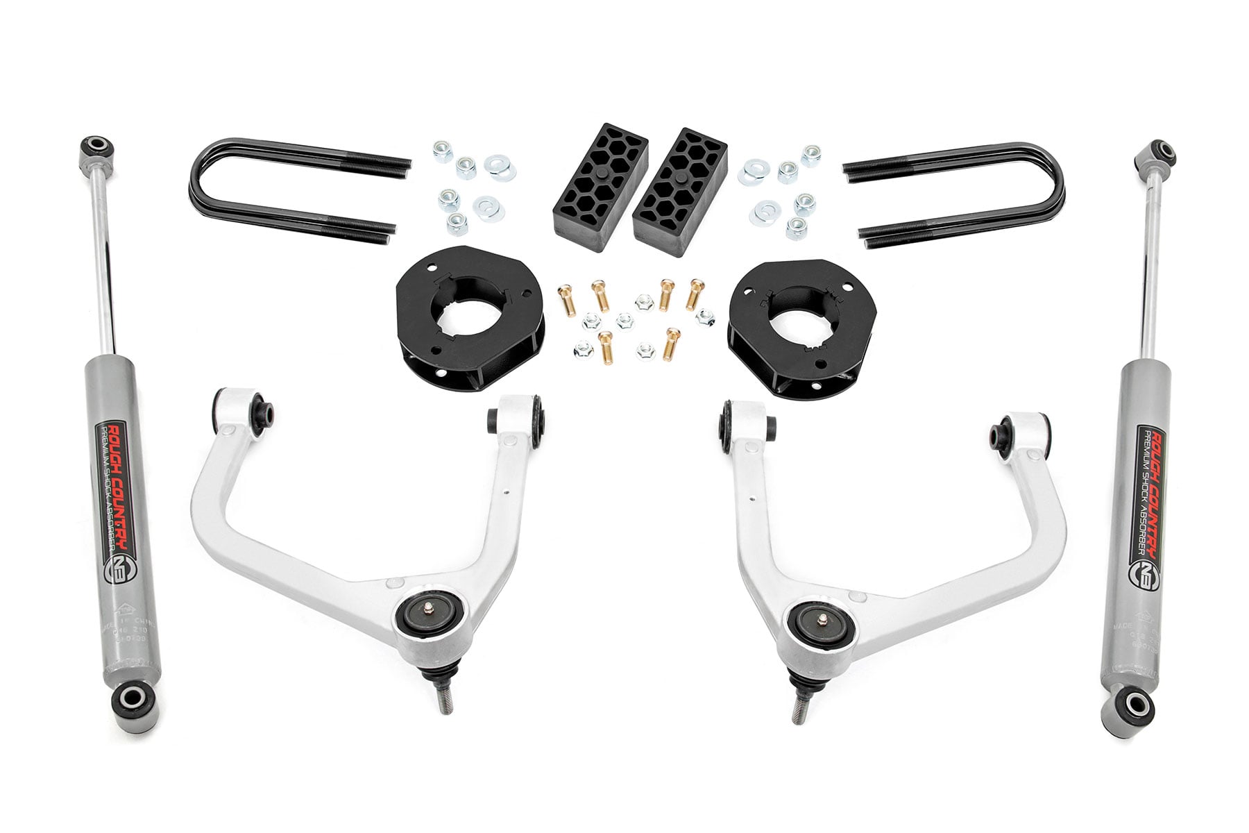 Rough Country 3.5 Inch Lift Kit Rear Mono Leaf Chevy Silverado 1500 2WD/4WD (2025-2026)