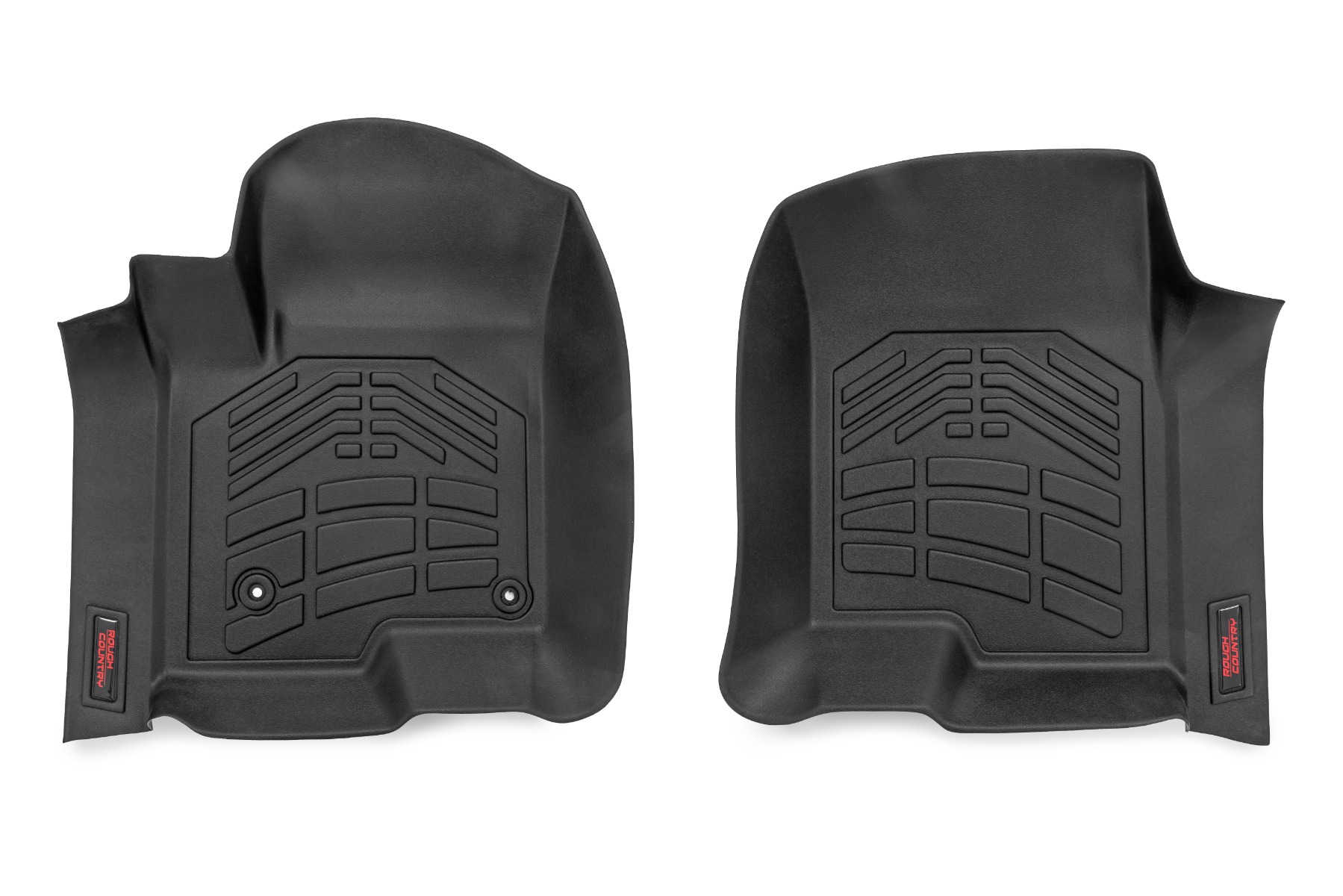 Rough Country Floor Mats FR Bucket Crew Chevy/GMC 1500/2500HD/3500HD (19-26)