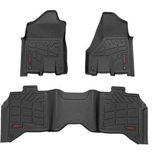 Rough Country Sure-Fit Floor Mats Front & Rear Bucket Crew Ram 2500/3500 (19-26)