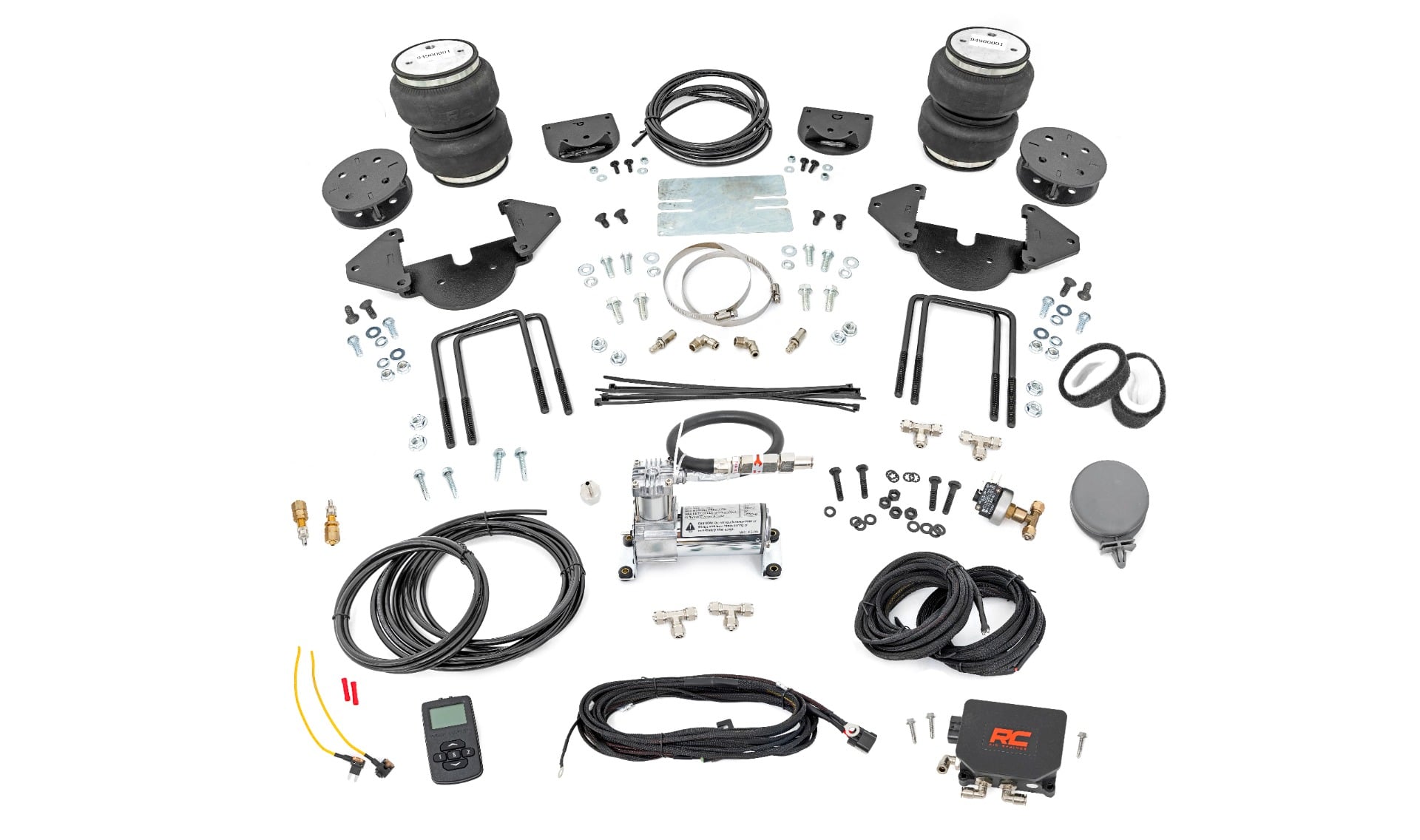 Rough Country Air Spring Kit w/compressor 4-6 Inch Lift Kit Wireless Controller Chevy/GMC 1500
