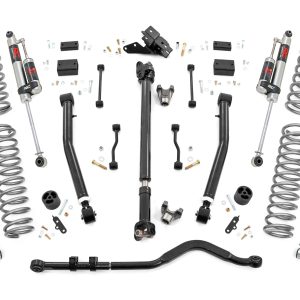 Rough Country 3.5 Inch Lift Kit Adj Lower FR D/S M1R Jeep Wrangler Unlimited Rubicon (18-23)