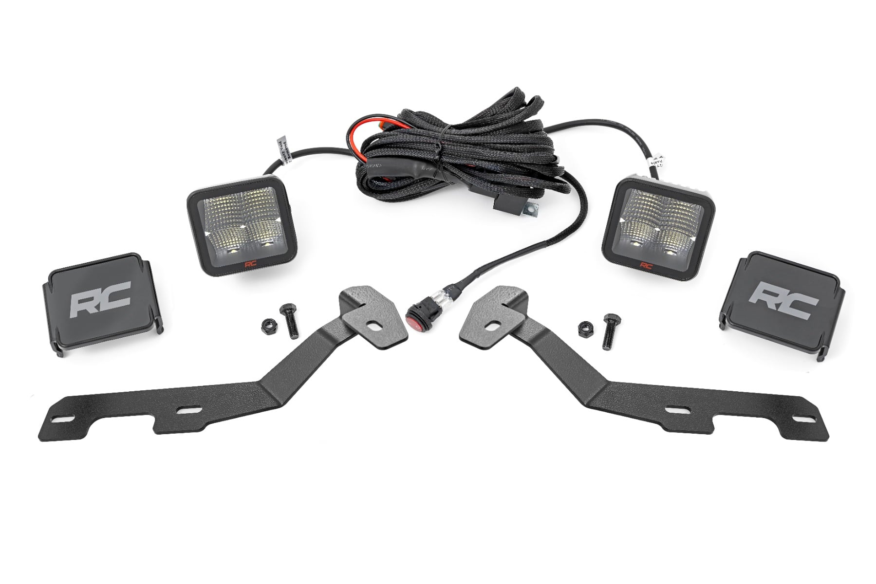 Rough Country LED Light Kit Ditch Mount 2″ Spectrum Pair Spot Ram 1500 (19-26)