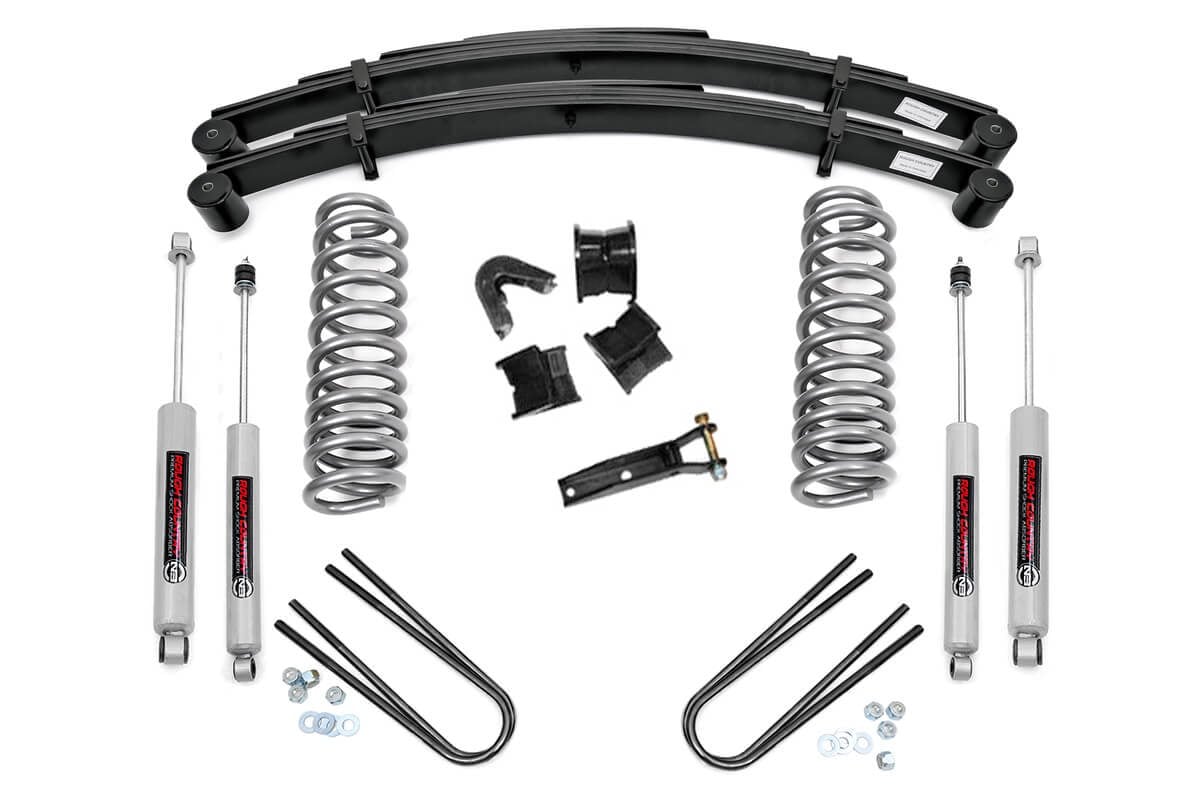 Rough Country 4 Inch Lift Kit Rear Springs Ford F-100/F-150 4WD (1977-1979)