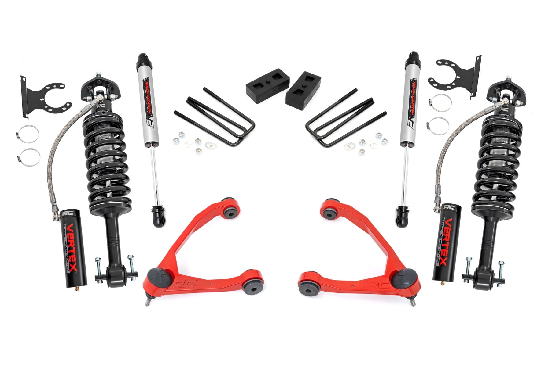 Rough Country 3.5″ Lift Kit Forged UCA Cast Steel Vertex/V2 Chevy/GMC 1500 (07-13)