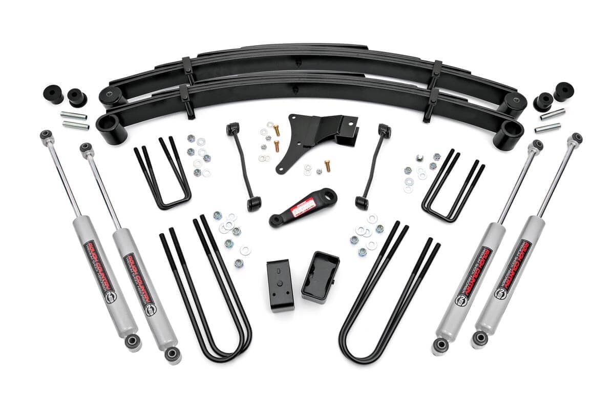 Rough Country 4 Inch Lift Kit Rear Blocks Ford F-250/F-350 Super Duty 4WD (1999)