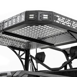 Rough Country Cargo Rack Dual 2″ Black LED Pairs Flush Mount Can-Am Defender HD 5/HD 8/HD 9/HD 10