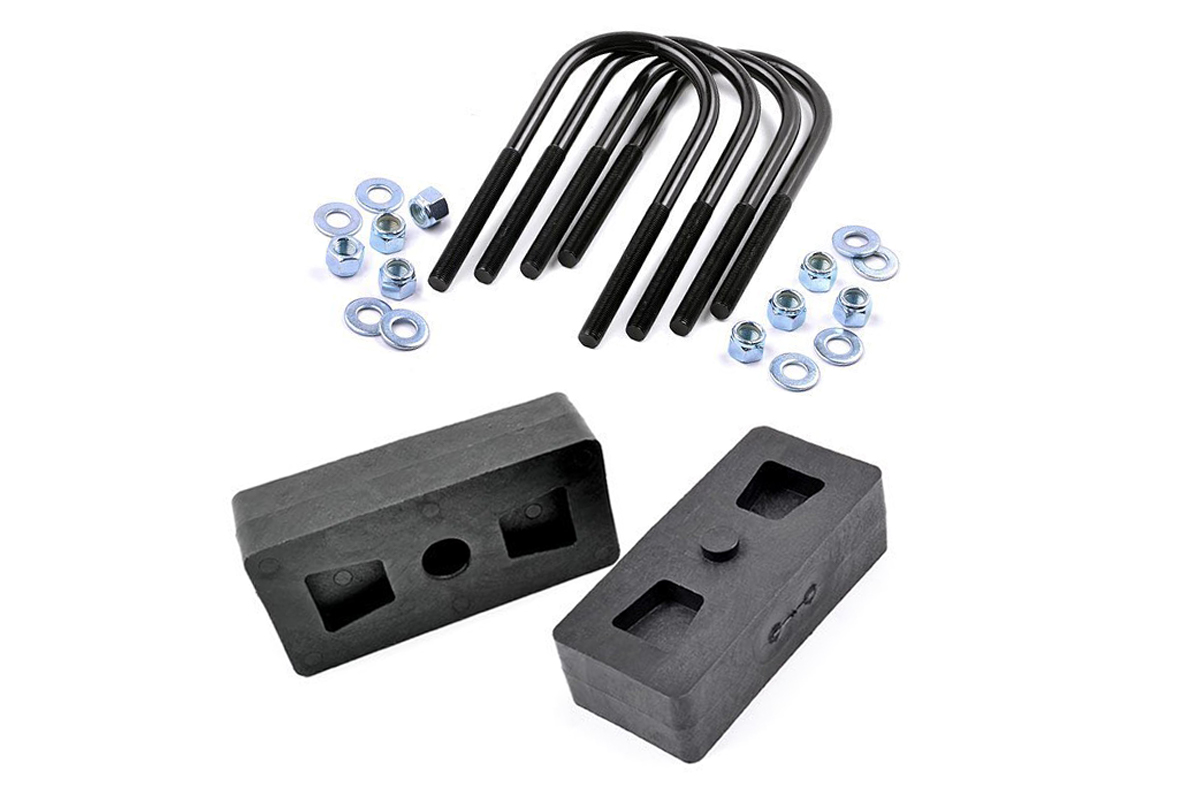 Rough Country 1 Inch Block & U-Bolt Kit Ford F-150 2WD/4WD (1997-2003)
