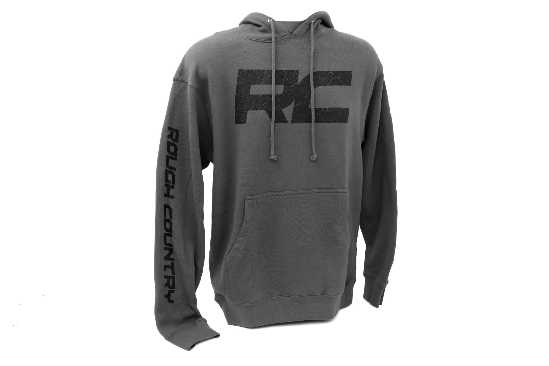 Rough Country Hoodie RC Topographical Sleeve Charcoal MD