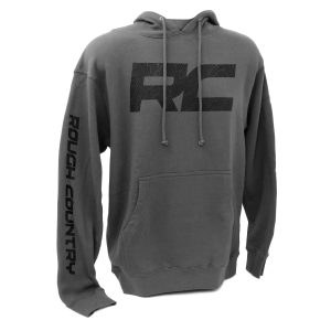 Rough Country Hoodie RC Topographical Sleeve Charcoal 2XL