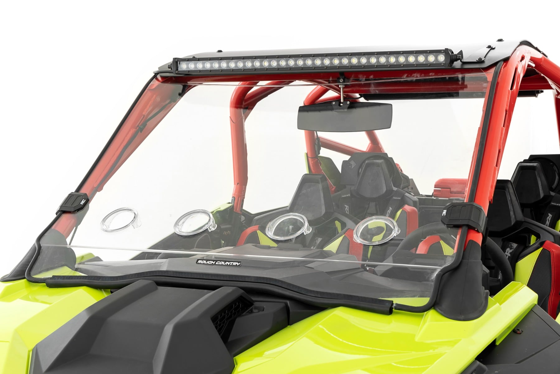 Rough Country Vented Full Windshield Scratch Resistant Polaris RZR Turbo R