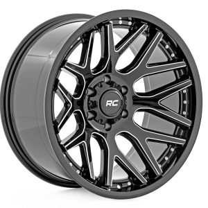 Rough Country 95 Series Wheel Machined One-Piece Gloss Black 20x10 8x170 -19mm
