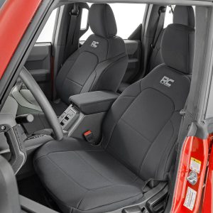 Rough Country Seat Covers Bucket Seats W/Fold Down RR Armrest FR & RR 4DR Ford Bronco (21-26)