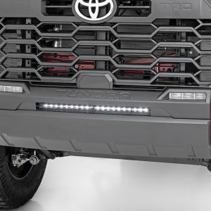 Rough Country LED Light Kit Bumper Mount 20″ Black Slim Line Toyota Tundra (22-26)