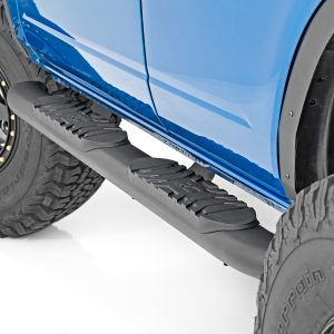 Rough Country Oval Nerf Step 4-Door Black Ford Bronco 4WD (2021-2026)